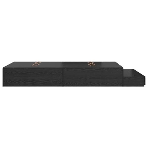 Stauraum Bettgestell Schwarz Eiche 120x200 cm