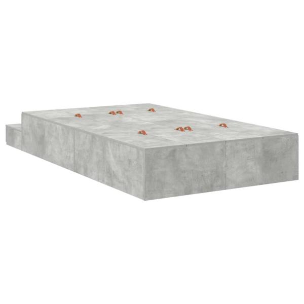 Stauraum Bettgestell Beton Grau 120x200 cm