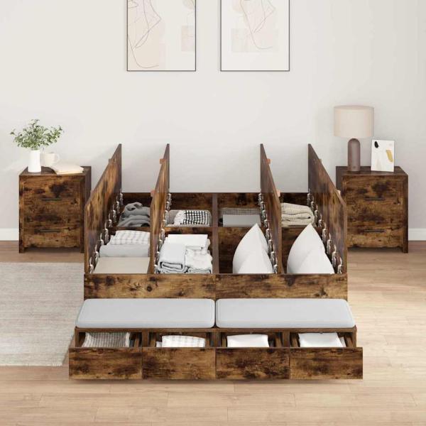 Bettgestell Rauch-Eiche 120x200 cm