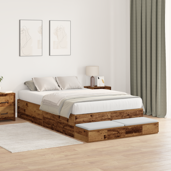 Stauraumbettgestell Old Wood 120x200 cm