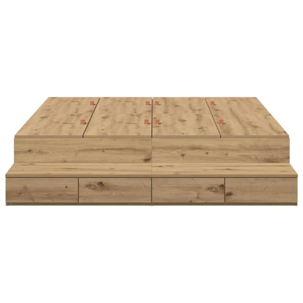 Stauraumbett Artisan Eiche Holzwerkstoff 236,5 x 150 x 31,5 cm