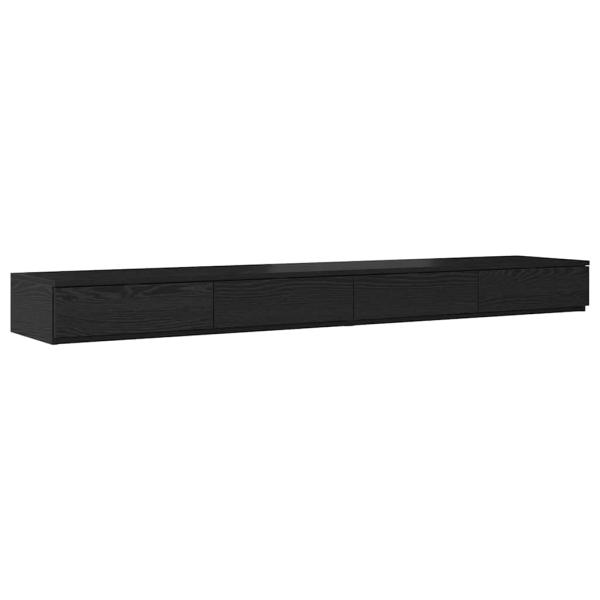 Stauraum Bettgestell Schwarz Holzwerkstoff 180 x 200 x 31,5 cm