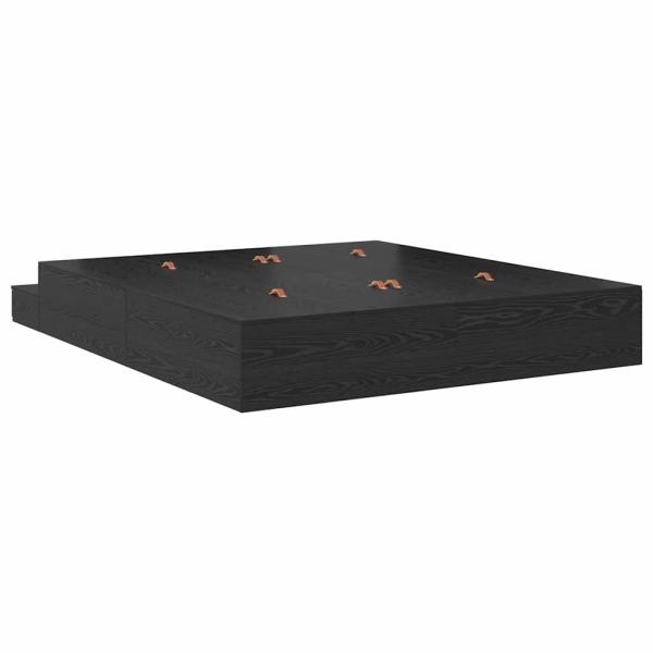 Stauraum Bettgestell Schwarz Holzwerkstoff 180 x 200 x 31,5 cm