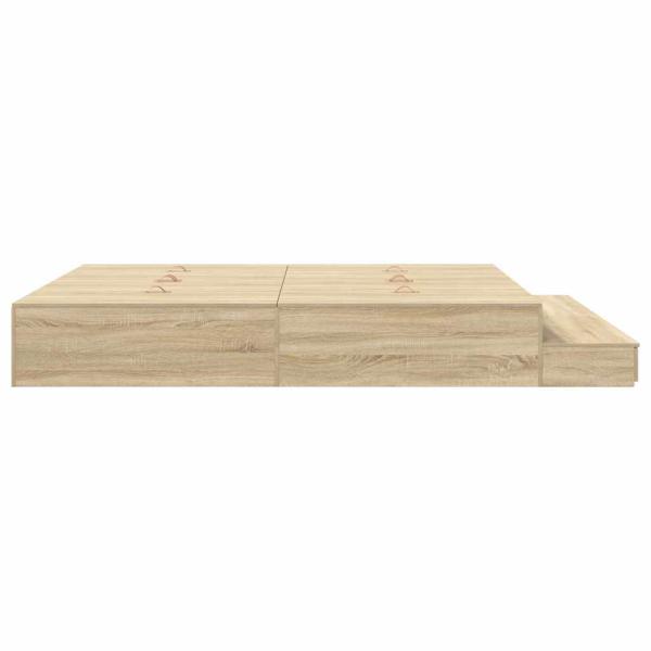 Stauraum Bettgestell Braun Holzwerkstoff 180 x 200 x 31,5 cm