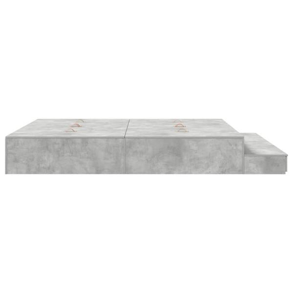 Stauraum Bettgestell Beton Grau 180x200 cm