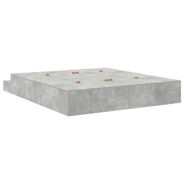 Stauraum Bettgestell Beton Grau 180x200 cm