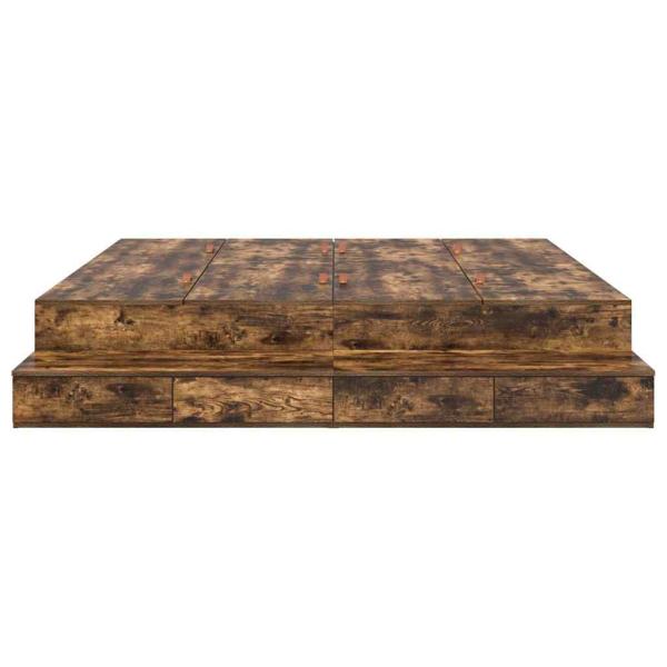 Stauraumbettgestell Braun Holzwerkstoff 180 x 200 x 31,5 cm