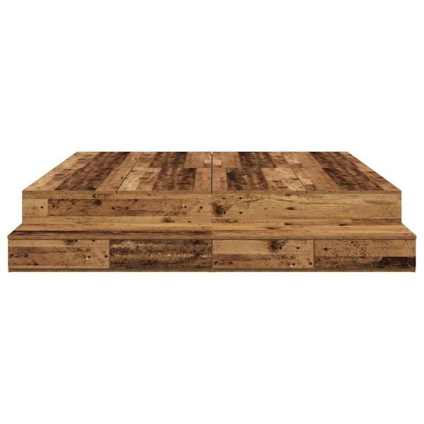 Stauraum-Bettgestell Braun Holzwerkstoff 180 x 200 x 31.5 cm