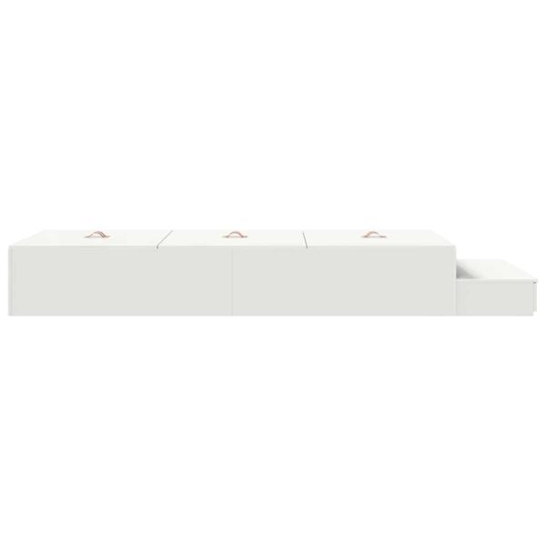 Stauraum Bettgestell Weiß Holzwerkstoff 90 x 190 x 31,5 cm