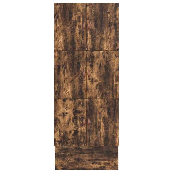 Stauraum Bettgestell Rauch Eiche Holz Einzel Schlicht