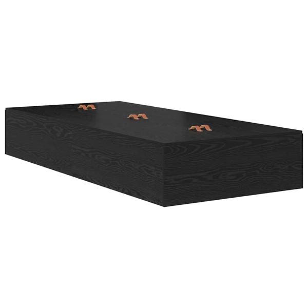 Stauraum Bettgestell Schwarze Eiche Holzwerkstoff 75 x 190 cm
