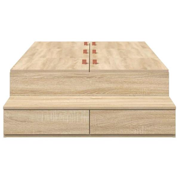 Stauraum Bettgestell Sonoma Eiche Holzwerkstoff 75 x 190 cm