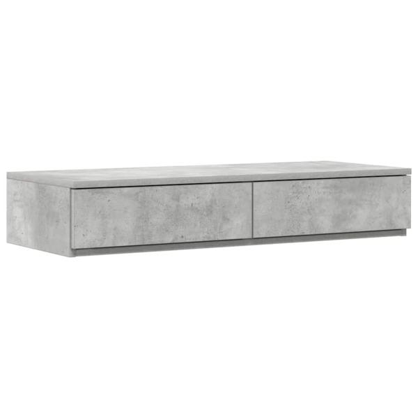 Stauraumbettgestell Beton grau Holzwerkstoff 75 x 190 cm Stauraum