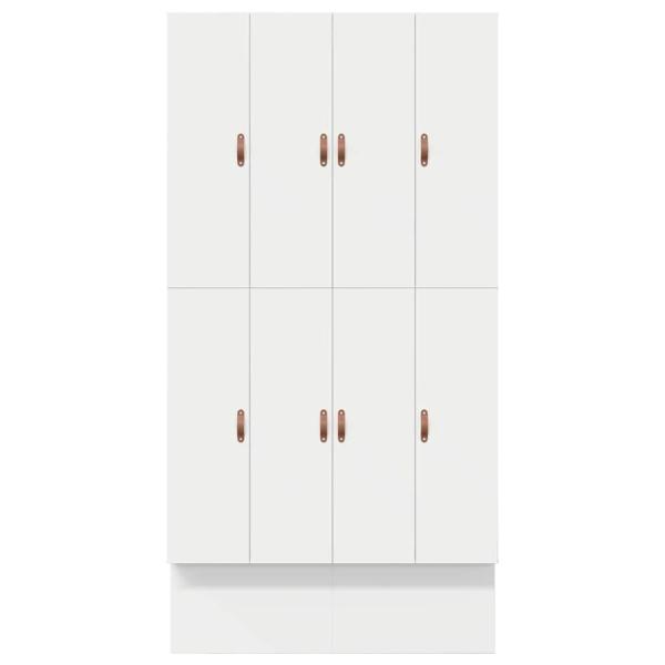 Bettgestell mit Stauraum Weiß Holzwerkstoff 120 x 190 cm