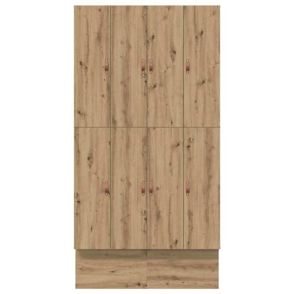 Stauraumbett Massivholz Eiche Widerstandsfähiges Holz 120 x 190 cm