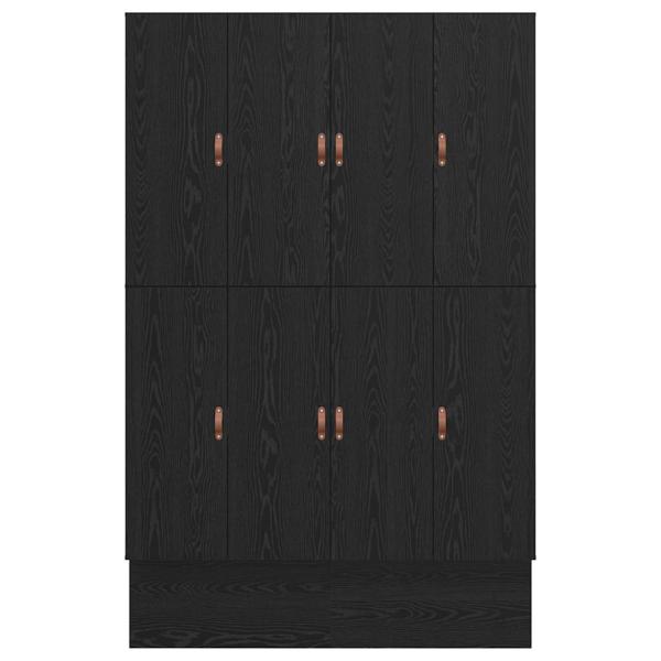 Stauraum Bettgestell Schwarzes Eichenholz Holzwerkstoff