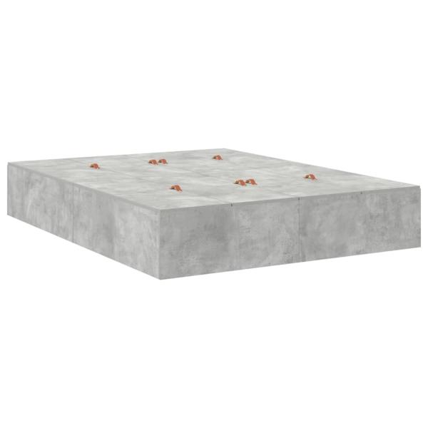 Stauraumbett Betongrau Holzwerkstoff 140 x 190 cm