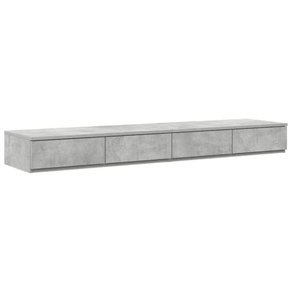 Stauraumbett Betongrau Holzwerkstoff 140 x 190 cm