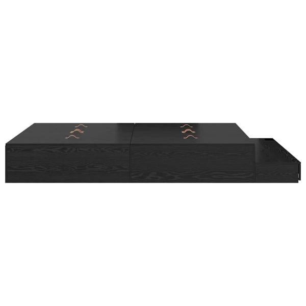 Stauraum Bettgestell Schwarz Holzwerkstoff 135,5 x 190 x 31,5 cm