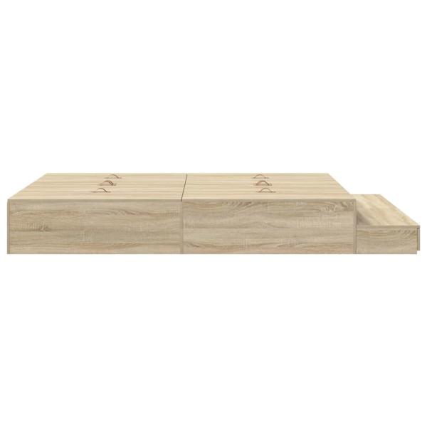 Stauraum Bettgestell Braun Holzwerkstoff 135,5 x 190 x 31,5 cm