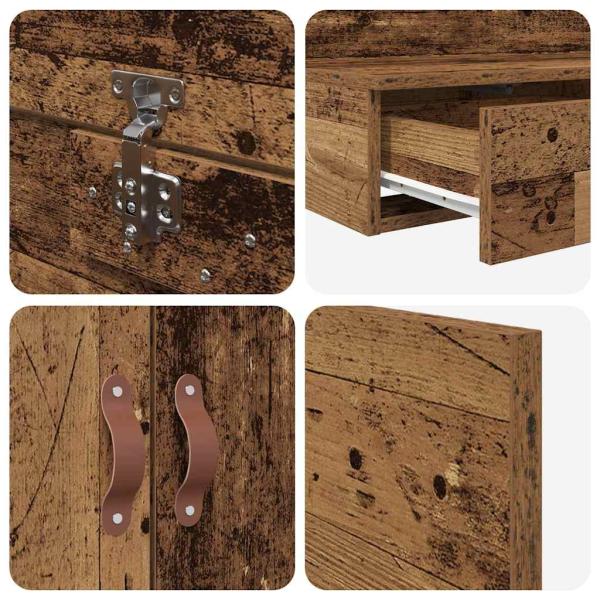 Stauraum Bettgestell Braun Holzwerkstoff 135,5 x 190 x 31,5 cm