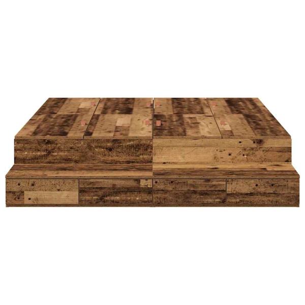 Stauraum Bettgestell Braun Holzwerkstoff 135,5 x 190 x 31,5 cm
