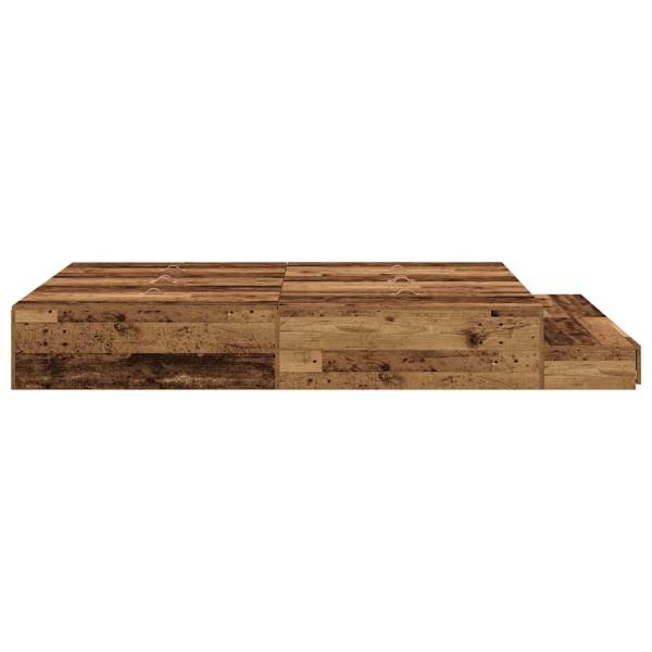 Stauraum Bettgestell Braun Holzwerkstoff 135,5 x 190 x 31,5 cm