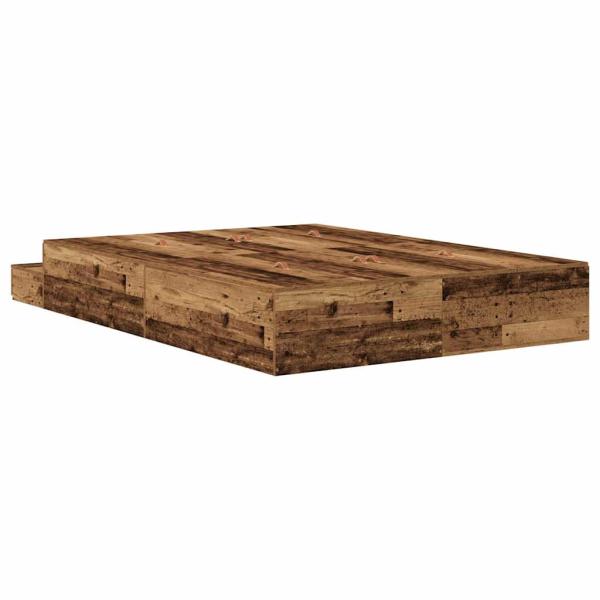 Stauraum Bettgestell Braun Holzwerkstoff 135,5 x 190 x 31,5 cm