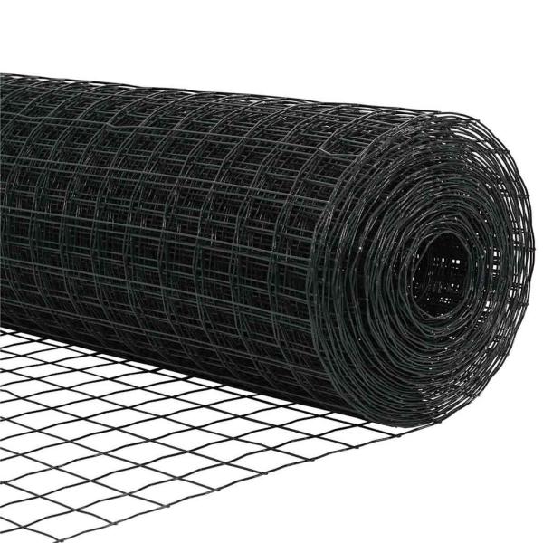 Euro-Zaun mit 5 U-Posten Grau 0.6x10 m Stahl