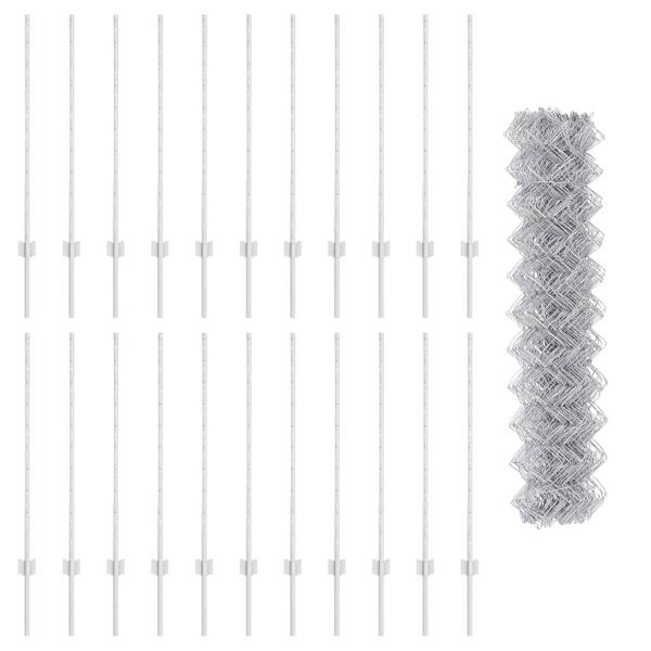 Gartenzaun Set 2er Set Verzinkter Stahl 25 x 1 m Langlebig