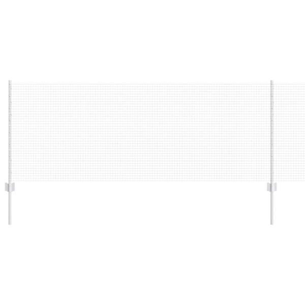 Schweißdrahtzaun mit 5 U-Posts Silber 0,8x10 m Stahl