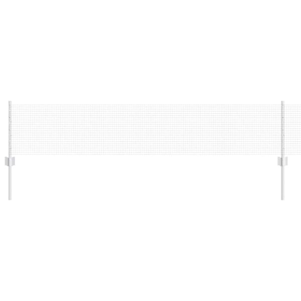 Feuerverzinkter Drahtzaun mit 11 U-Posts Silber 0,4x25 m Stahl