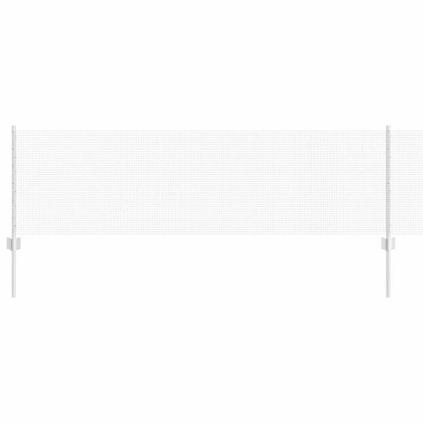 Verzinkter Drahtzaun mit 11 U-Pfosten Silber 0,6x25 m Stahl