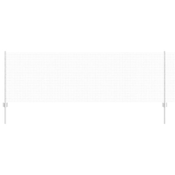 Geschweißter Drahtzaun mit 11 U-Pfosten Silber 0,8x25 m Stahl