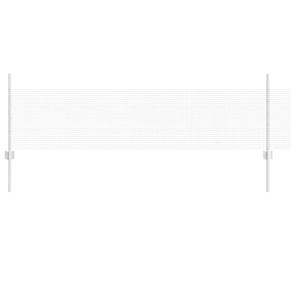 Geschweißter Drahtzaun mit 22 U Pfosten Silber 0,5x50 m Stahl