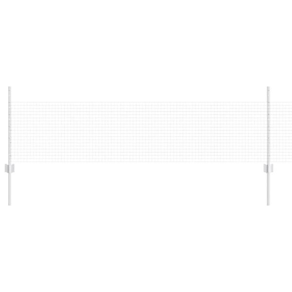Geschweißter Drahtzaun mit 22 U-Pfosten Silber 0.5x50 m Stahl