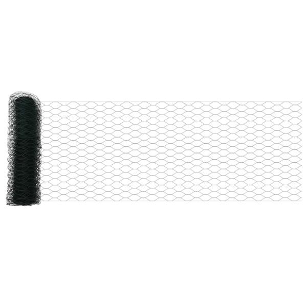 Zaunpfosten 11 Stück U-Kanal Grün 80 cm Stahl, Sechseckzaun Grün 0,8x100 m Stahl