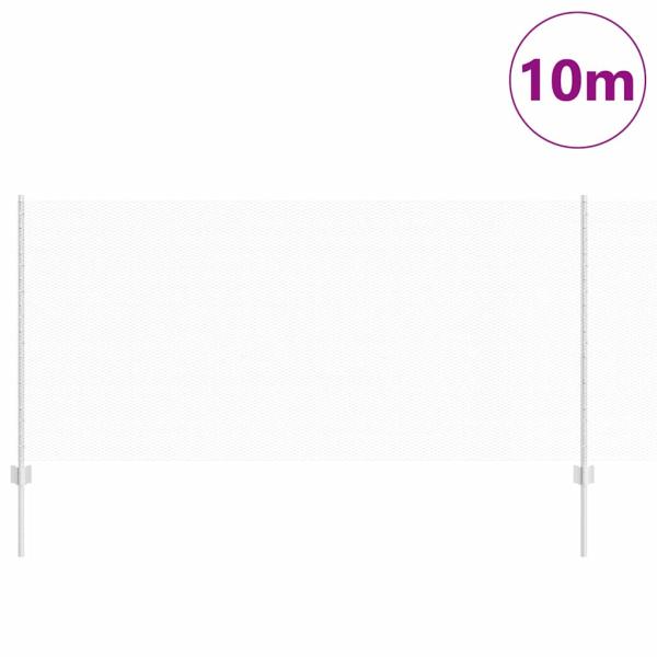 Zaunpfosten 10 Stück U-Kanal 100 cm Verzinkter Stahl, Sechseckzaun 1x10 m Verzinkter Stahl