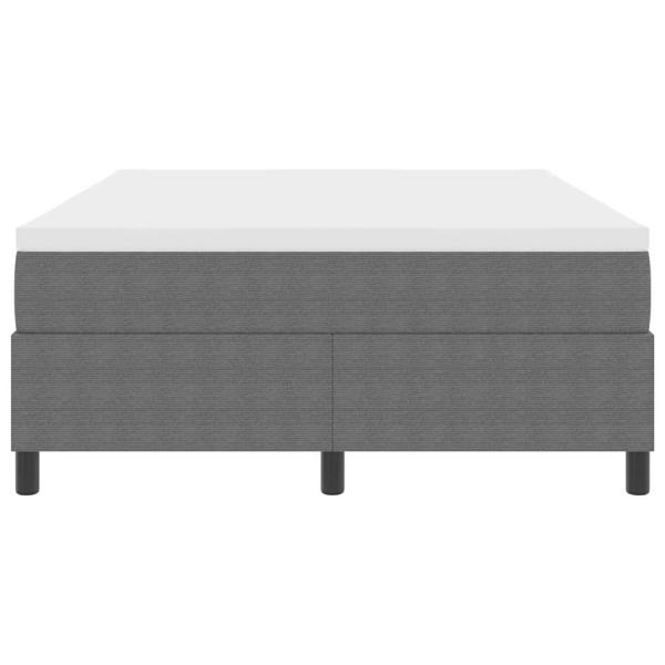 Boxspringbett mit Matratze Hellgrau 140x200 cm Cordstoff