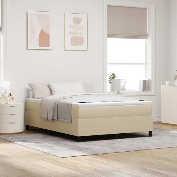 ARDEBO.de - Boxspringbett mit Matratze Lichtgrün Grau 160x200 cm Cordstoff