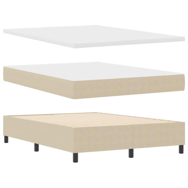 Boxspringbett mit Matratze Lichtgrün Grau 160x200 cm Cordstoff