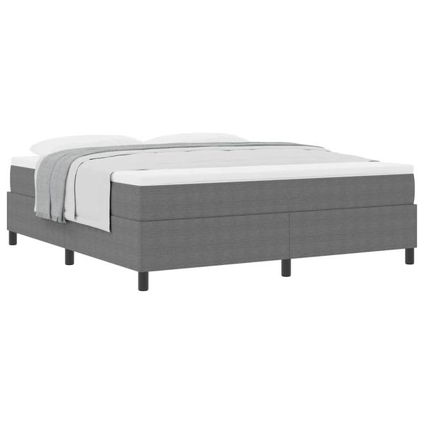 Boxspringbett mit Matratze Hellgrau Super King Cordstoff