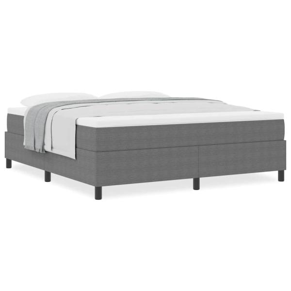 Boxspringbett mit Matratze Hellgrau Super King Cordstoff