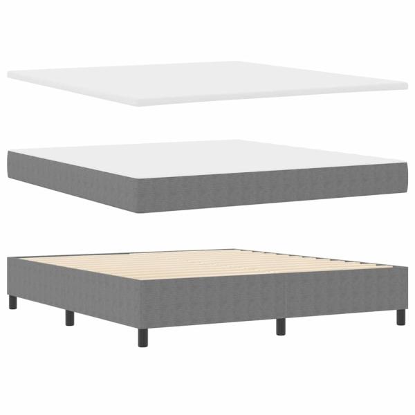 Boxspringbett mit Matratze Hellgrau Super King Cordstoff