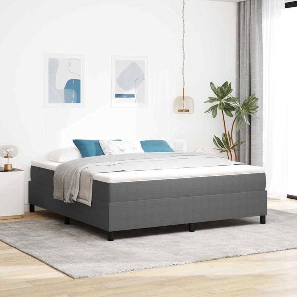 Boxspringbett mit Matratze Hellgrau Super King Cordstoff