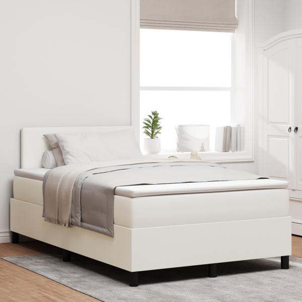 Boxspringbett mit Matratzencreme 120x200 cm Corduroy-Stoff