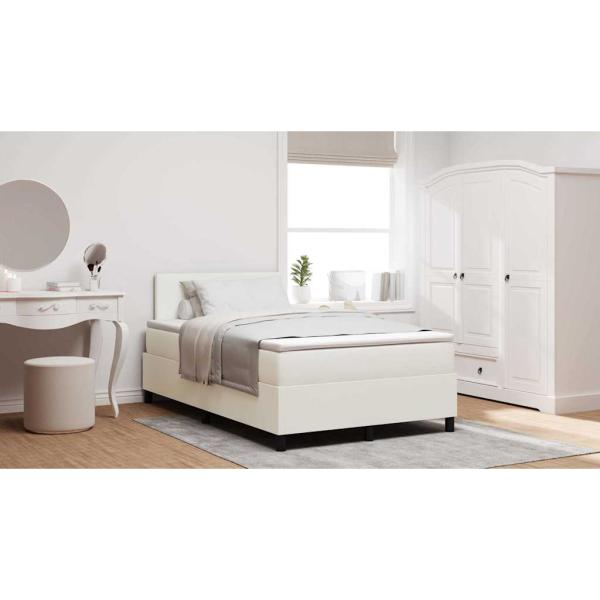 Boxspringbett mit Matratzencreme 120x200 cm Corduroy-Stoff