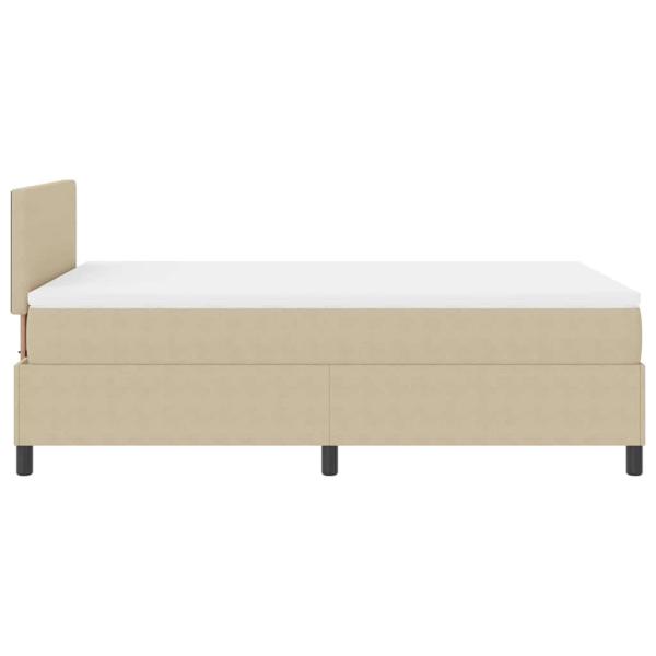 Boxspringbett mit Matratze Hellgrün Grau 120x200 cm Cordstoff