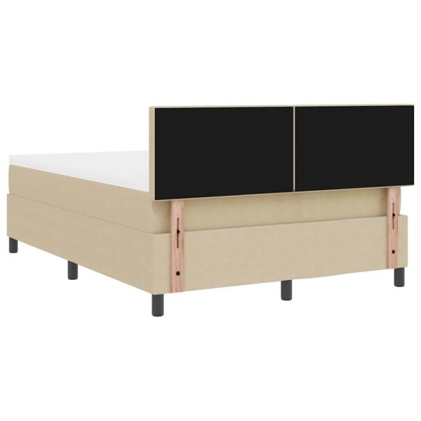 Boxspringbett mit Matratze in Hellgrün Grau 140x200 cm aus Cord-Stoff