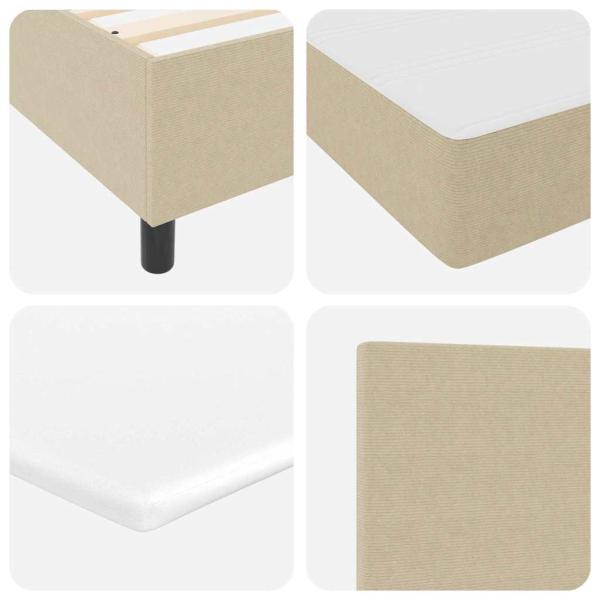 Boxspringbett mit Matratze & LED Licht Grün Grau 120x200 cm Cord-Stoff